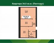 1-комнатная квартира площадью 34 кв.м, Мечта бул., 10 | цена 2 500 000 руб. | www.metrprice.ru