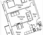 2-комнатная квартира площадью 70 кв.м, Шелепихинская набережная, влд 34, корп.3 | цена 22 260 000 руб. | www.metrprice.ru