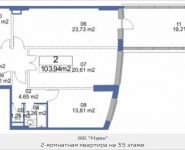 2-комнатная квартира площадью 103.94 кв.м, Кудрявцева, V | цена 12 831 652 руб. | www.metrprice.ru