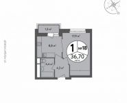 1-комнатная квартира площадью 21.5 кв.м, Римского-Корсакова ул, 11к2 | цена 5 536 250 руб. | www.metrprice.ru