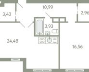 2-комнатная квартира площадью 62.3 кв.м, Березовая ул., 20 | цена 4 105 768 руб. | www.metrprice.ru