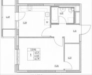 1-комнатная квартира площадью 43.65 кв.м, Лазоревый пр., 3 | цена 9 976 425 руб. | www.metrprice.ru