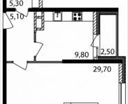 1-комнатная квартира площадью 51 кв.м, 1-я Мясниковская улица, вл2 | цена 10 699 732 руб. | www.metrprice.ru