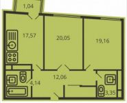 2-комнатная квартира площадью 77.4 кв.м, Душинская ул., 16 | цена 12 643 573 руб. | www.metrprice.ru