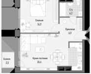 1-комнатная квартира площадью 54.19 кв.м, 1-я Ямская, 8 | цена 12 610 000 руб. | www.metrprice.ru