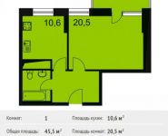 1-комнатная квартира площадью 0 кв.м, 1 Ударной Армии ул. | цена 2 502 500 руб. | www.metrprice.ru