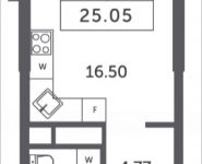 1-комнатная квартира площадью 25.05 кв.м, Мякининское шоссе, 4, корп.6 | цена 2 856 451 руб. | www.metrprice.ru