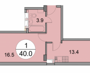 1-комнатная квартира площадью 40 кв.м, ул. Чехова, 6 | цена 2 040 000 руб. | www.metrprice.ru