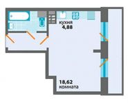 1-комнатная квартира площадью 34.4 кв.м, Пограничная ул. | цена 3 334 860 руб. | www.metrprice.ru