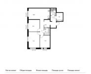 3-комнатная квартира площадью 92.6 кв.м, Молодогвардейская ул, вл36 | цена 21 881 380 руб. | www.metrprice.ru