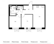 2-комнатная квартира площадью 56.2 кв.м, | цена 7 631 960 руб. | www.metrprice.ru