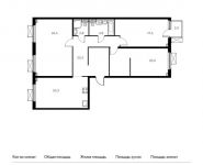 3-комнатная квартира площадью 117.3 кв.м, Поляны ул, 5Ак2 | цена 14 944 020 руб. | www.metrprice.ru