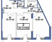 2-комнатная квартира площадью 85.04 кв.м, Кудрявцева, IV | цена 9 627 909 руб. | www.metrprice.ru