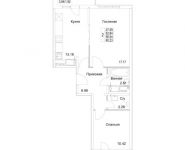 2-комнатная квартира площадью 56.54 кв.м, 2-я Муравская | цена 7 864 940 руб. | www.metrprice.ru