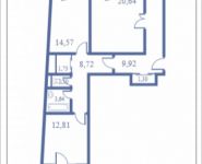 3-комнатная квартира площадью 103.9 кв.м в ЖК "Центральный" (Лыткарино), Кудрявцева, 12 | цена 10 390 000 руб. | www.metrprice.ru