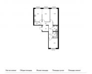 3-комнатная квартира площадью 83.6 кв.м, жилой комплекс Мякинино Парк, | цена 10 842 920 руб. | www.metrprice.ru