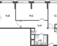 2-комнатная квартира площадью 52.6 кв.м,  | цена 5 170 580 руб. | www.metrprice.ru