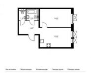 1-комнатная квартира площадью 40.7 кв.м,  | цена 5 905 570 руб. | www.metrprice.ru
