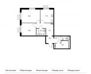 2-комнатная квартира площадью 65.9 кв.м,  | цена 6 576 820 руб. | www.metrprice.ru