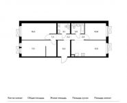 3-комнатная квартира площадью 80.4 кв.м, Александры Монаховой ул, 90к4 | цена 9 575 640 руб. | www.metrprice.ru