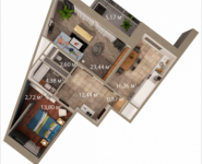 2-комнатная квартира площадью 78.06 кв.м, Садовая, 3, корп.1Б | цена 4 113 637 руб. | www.metrprice.ru