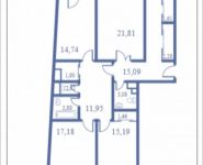 4-комнатная квартира площадью 140.4 кв.м, Кудрявцева, 14 | цена 14 180 400 руб. | www.metrprice.ru
