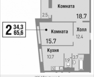 2-комнатная квартира площадью 65.6 кв.м, Саморы Машела, 5 | цена 8 865 840 руб. | www.metrprice.ru