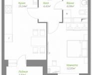 1-комнатная квартира площадью 37.08 кв.м, Володарское шоссе, 8 | цена 3 030 622 руб. | www.metrprice.ru