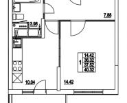 1-комнатная квартира площадью 37.52 кв.м, 2-я Муравская | цена 5 162 451 руб. | www.metrprice.ru