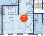 2-комнатная квартира площадью 77.37 кв.м, Ордынский тупик, д. 17, к. 5 | цена 59 574 000 руб. | www.metrprice.ru