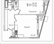 1-комнатная квартира площадью 60.36 кв.м, Михайлова, 31, корп.31 | цена 8 113 420 руб. | www.metrprice.ru