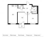 2-комнатная квартира площадью 64.2 кв.м, Красноказарменная ул, 14Ак5 | цена 13 103 220 руб. | www.metrprice.ru