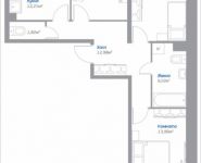 3-комнатная квартира площадью 73.94 кв.м, Новорязанское шоссе, 9, корп.9 | цена 4 948 508 руб. | www.metrprice.ru