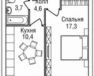 1-комнатная квартира площадью 36 кв.м, 3-й Силикатный проезд, вл. 4, корп. 2 | цена 6 985 935 руб. | www.metrprice.ru