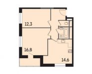 2-комнатная квартира площадью 56.7 кв.м,  | цена 6 002 829 руб. | www.metrprice.ru