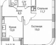 2-комнатная квартира площадью 59 кв.м, Золоторожский Вал, 11, стр. 9, корп.7 | цена 12 470 100 руб. | www.metrprice.ru