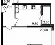 1-комнатная квартира площадью 52 кв.м, 1-я Мясниковская улица, вл2 | цена 14 484 575 руб. | www.metrprice.ru