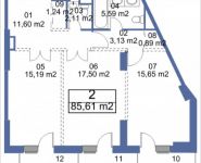 2-комнатная квартира площадью 85.61 кв.м, Кудрявцева, IV | цена 9 230 898 руб. | www.metrprice.ru