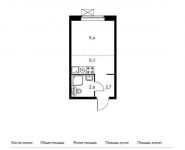 1-комнатная квартира площадью 19.8 кв.м,  | цена 4 264 920 руб. | www.metrprice.ru