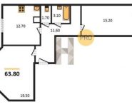 2-комнатная квартира площадью 63.8 кв.м, ул Аннинская, д. 16к | цена 5 067 495 руб. | www.metrprice.ru
