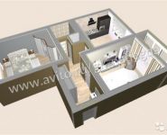 1-комнатная квартира площадью 43.04 кв.м, ул Бахарева, д. 9 Б | цена 1 600 000 руб. | www.metrprice.ru