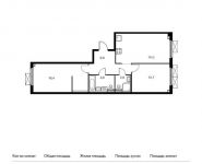 2-комнатная квартира площадью 69 кв.м, Поляны ул, 5Ак2 | цена 10 626 000 руб. | www.metrprice.ru