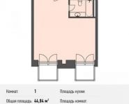 1-комнатная квартира площадью 44 кв.м, Люсиновский 3-й пер., 1 | цена 17 500 000 руб. | www.metrprice.ru