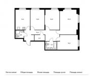 4-комнатная квартира площадью 101.6 кв.м, Академика Павлова ул, 40к1 | цена 23 703 280 руб. | www.metrprice.ru