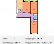 3-комнатная квартира площадью 128 кв.м, Квесисская 1-я ул. | цена 33 191 750 руб. | www.metrprice.ru