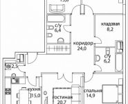 4-комнатная квартира площадью 133 кв.м, Верхняя, 34, корп.1 | цена 55 319 500 руб. | www.metrprice.ru