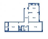 3-комнатная квартира площадью 78.29 кв.м, ул Тенистая | цена 5 726 991 руб. | www.metrprice.ru