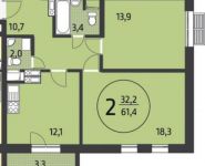 2-комнатная квартира площадью 61 кв.м, Летчика Бабушкина ул., 17 | цена 11 666 000 руб. | www.metrprice.ru