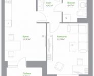 1-комнатная квартира площадью 37.76 кв.м, Володарское шоссе, 23 | цена 2 886 789 руб. | www.metrprice.ru