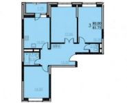 3-комнатная квартира площадью 81.8 кв.м, Центральная ул., 14 | цена 8 011 000 руб. | www.metrprice.ru